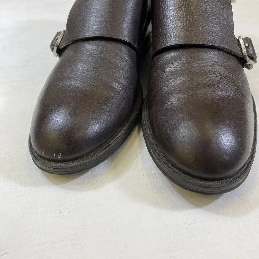 JIMMY CHOO Made in Italy Double Monk Strap Leather Boot‎ in Brown 44 US 11 $1095